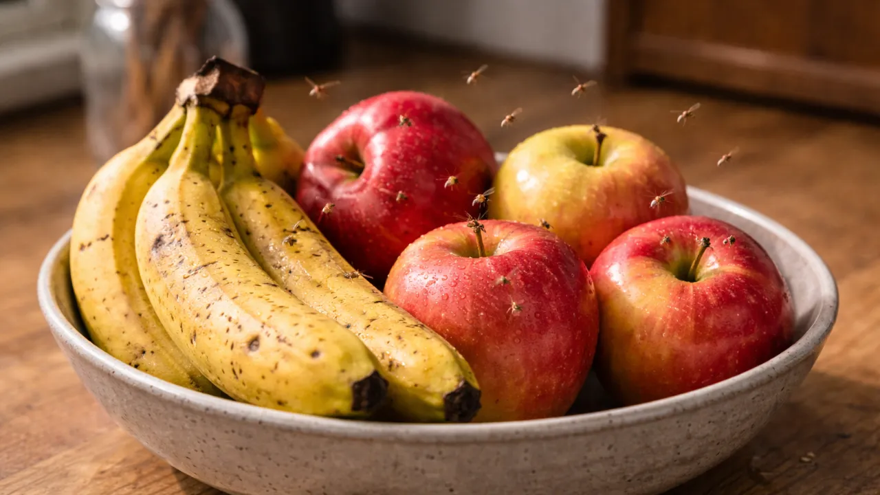 Esse hack simples evita mosquinhas de fruta sem precisar de armadilhas caras