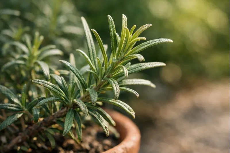 Este é o sinal de desidratação no alecrim que surge antes do sol forte travar o crescimento