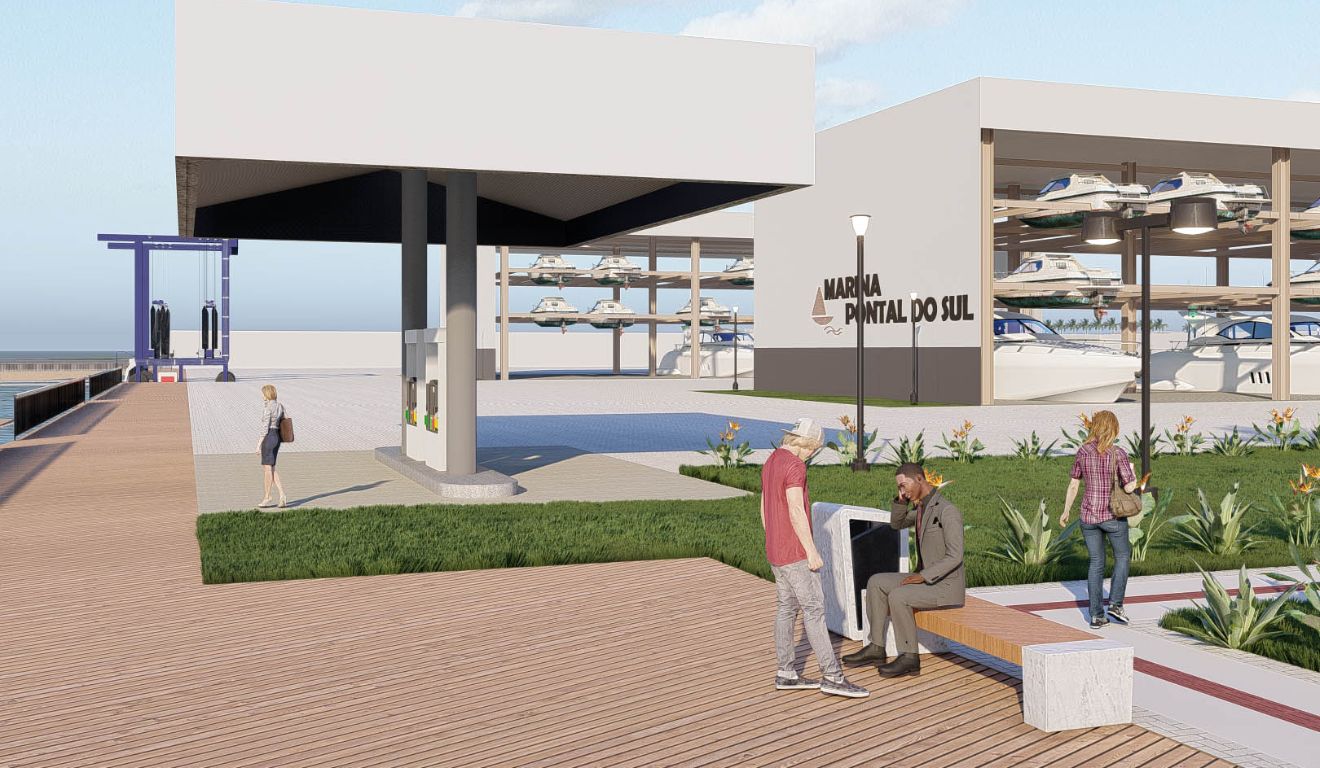 Maquete de como será a Marina de Pontal do Paraná, no Litoral do Estado