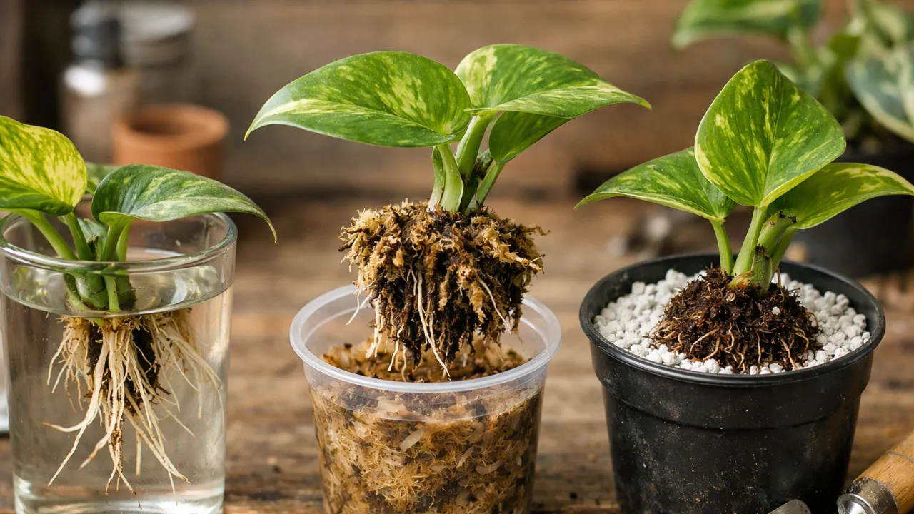 Multiplique sua jiboia com 3 cortes diferentes e escolha o método que cria raízes mais densas