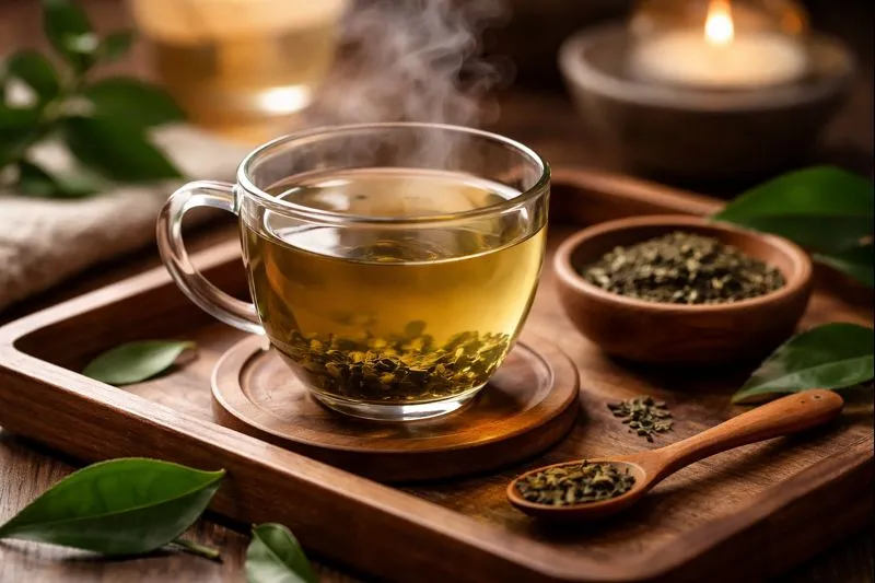 O hábito noturno com chá-verde que transforma a pele em poucas semanas