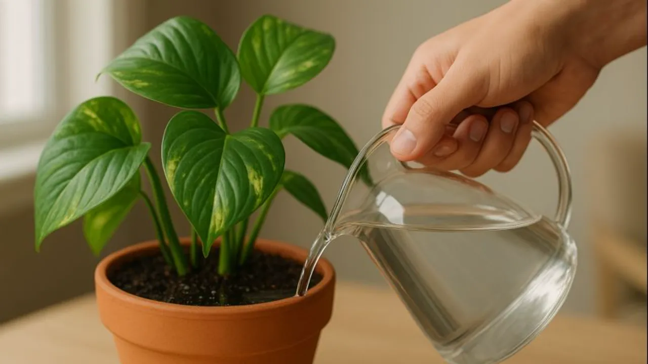 O horário de rega da jiboia que muda completamente o vigor das folhas e evita surpresas no vaso