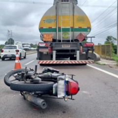 local do acidente na BR-476 em Araucária