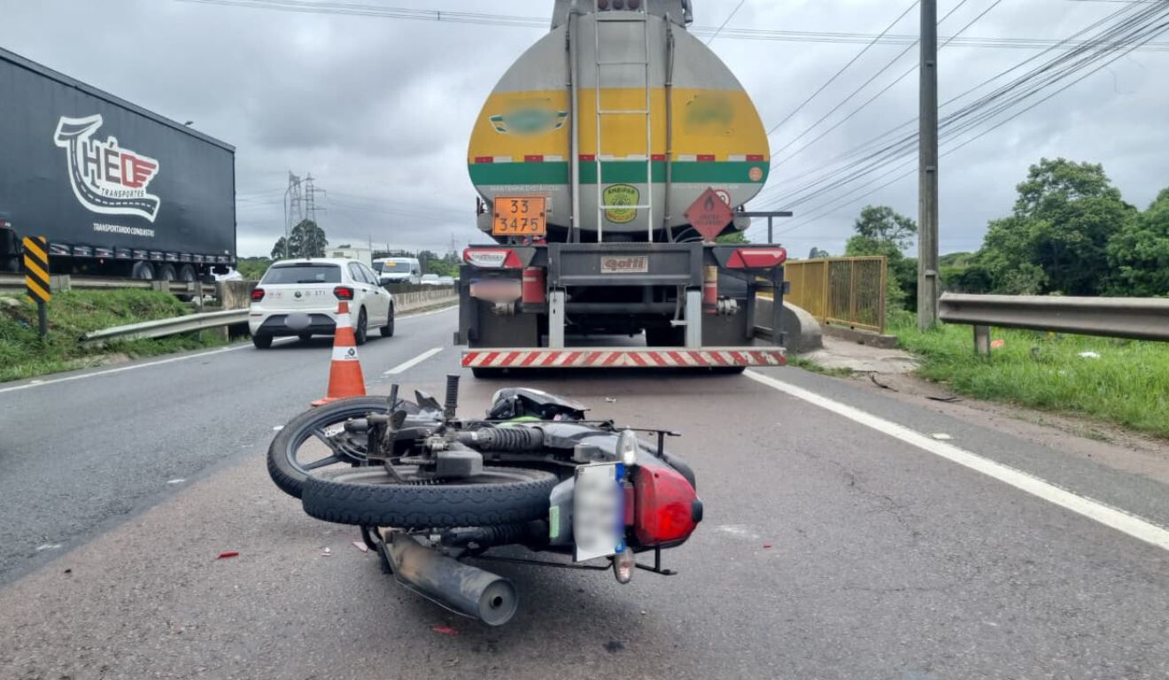 local do acidente na BR-476 em Araucária