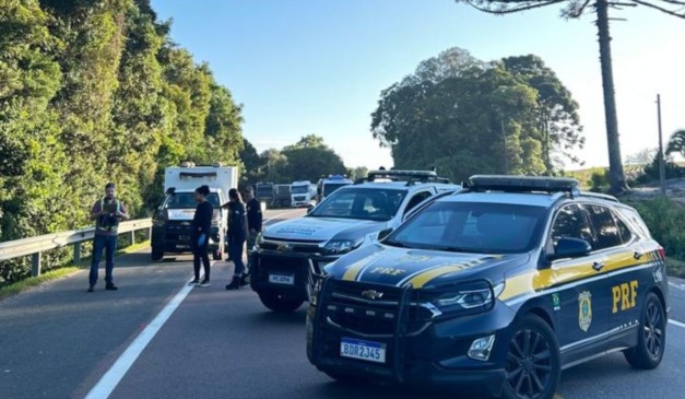 foto do acidente na BR-476 em Contenda