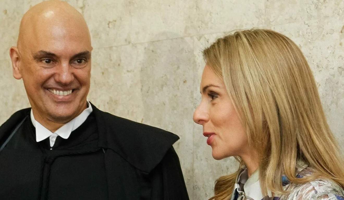 O ministro do STF Alexandre de Moraes e sua esposa, a dvogada Viviane Barci