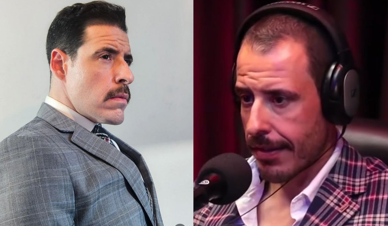 colagem com fotos do Thiago Shutz, o "Calvo do Campari"