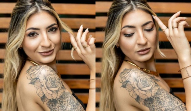 colagem com foto de zarhara tormos encontrada morta em uma mala de carro em foz do iguaçu