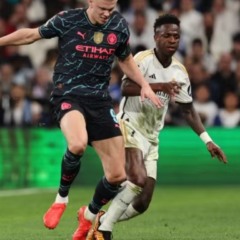 Haaland e Vini Júnior são duas das estrelas de Real Madrid x Manchester City. (Foto: Violeta Santos Moura/Reuters)