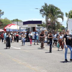 Na imagem, vemos participantes do CNU 2025 antes da aplicação da prova.