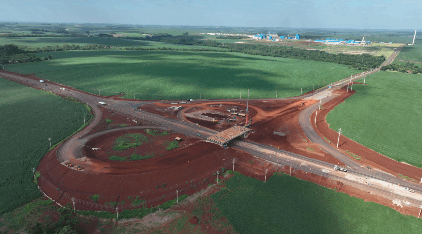 contorno viário de palotina, vista de cima contorno viário de palotina, vista de cima
