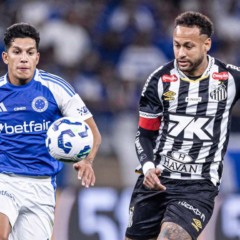 No primeiro turno o Santos venceu o Cruzeiro por 2x1 em Belo Horizonte.