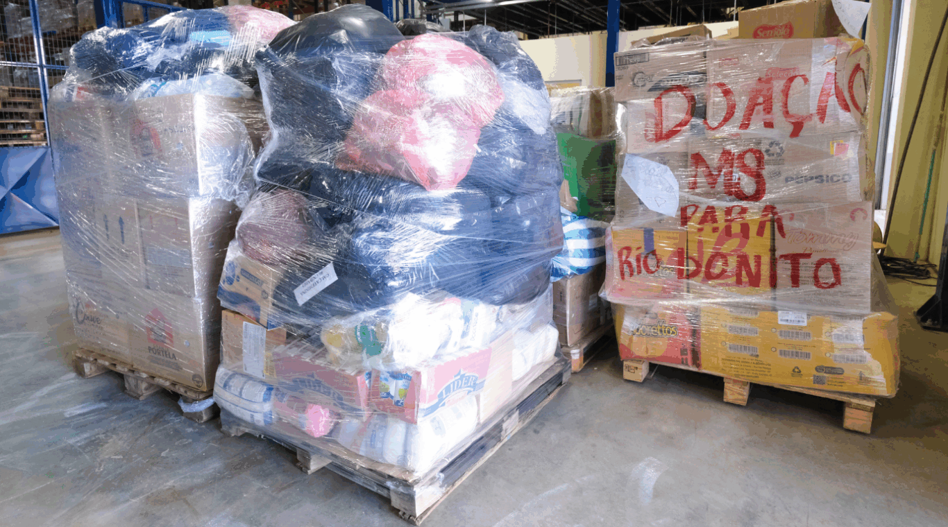 doações da c.vale para as vítimas do tornado em rio bonito do iguaçu, no paraná