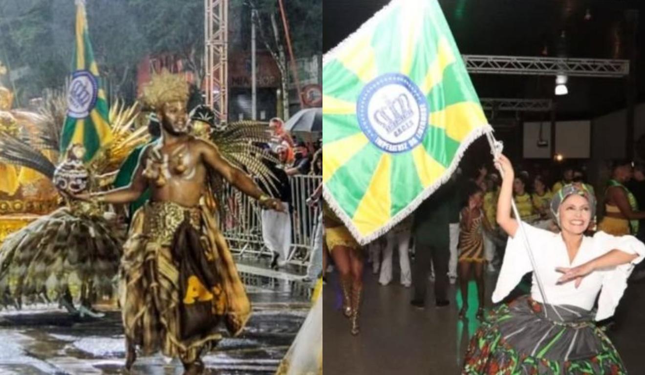 colagem com fotos da escola de samba imperatriza da liberdade
