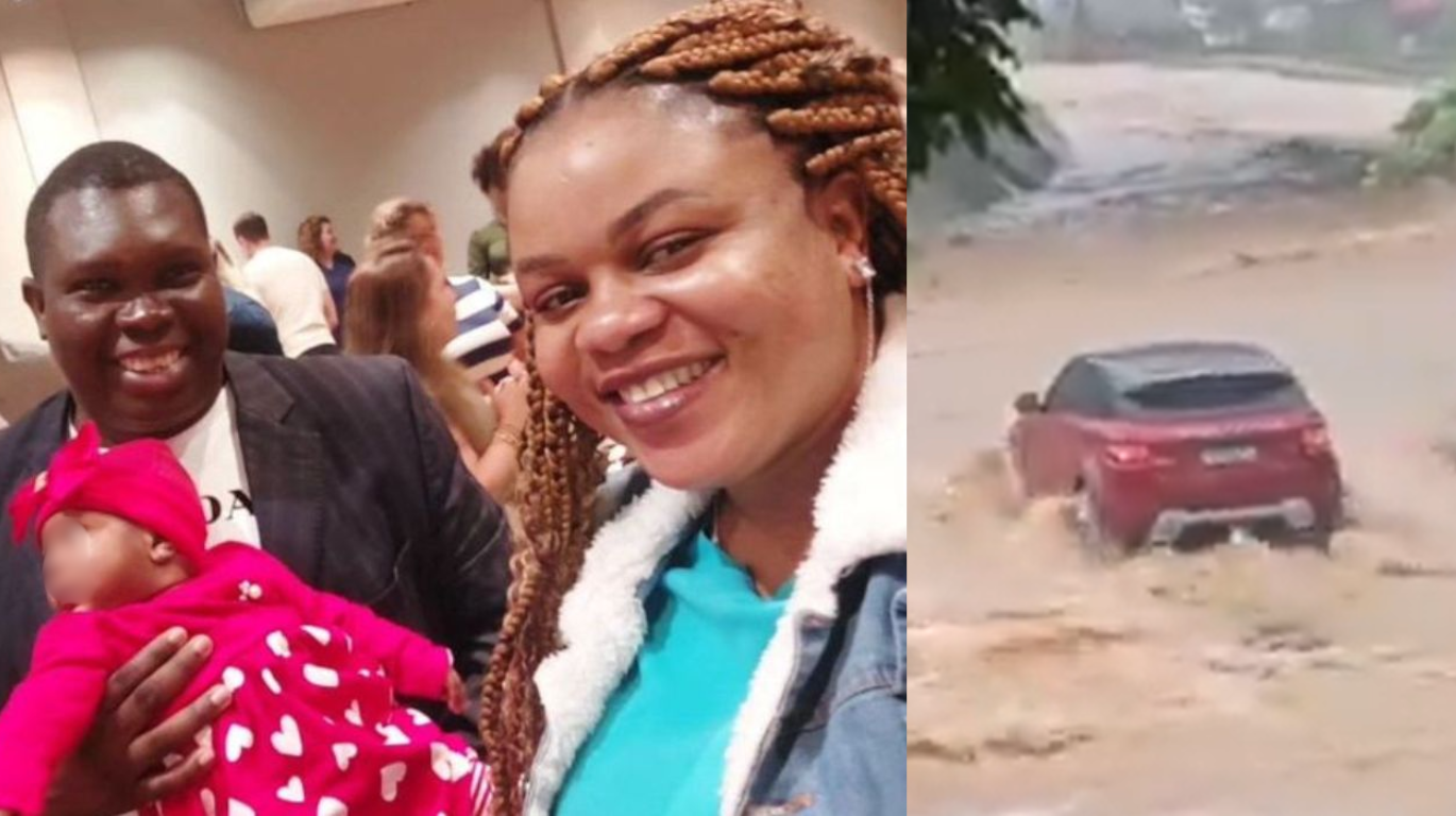 Família morre após carro ser arrastado por enxurrada em Palhoça