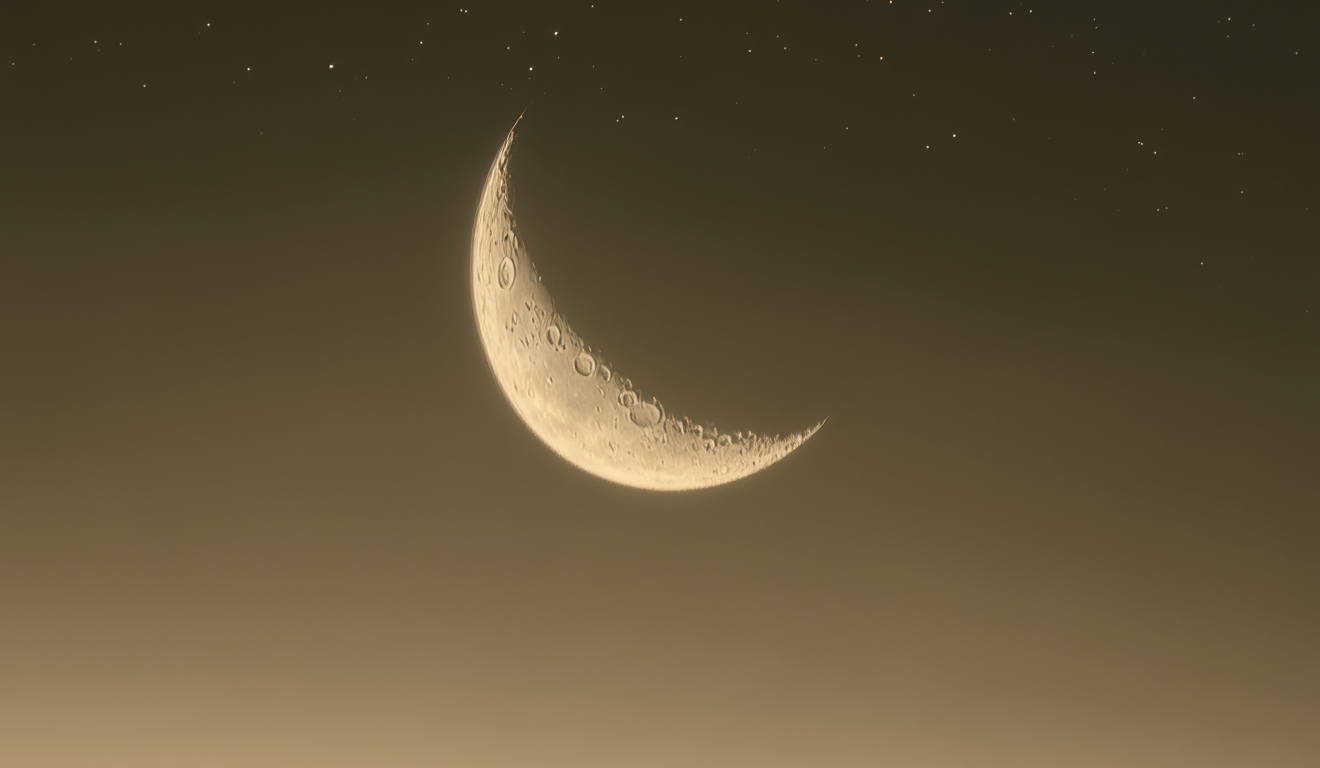 Imagem ilustrativa da lua minguante.