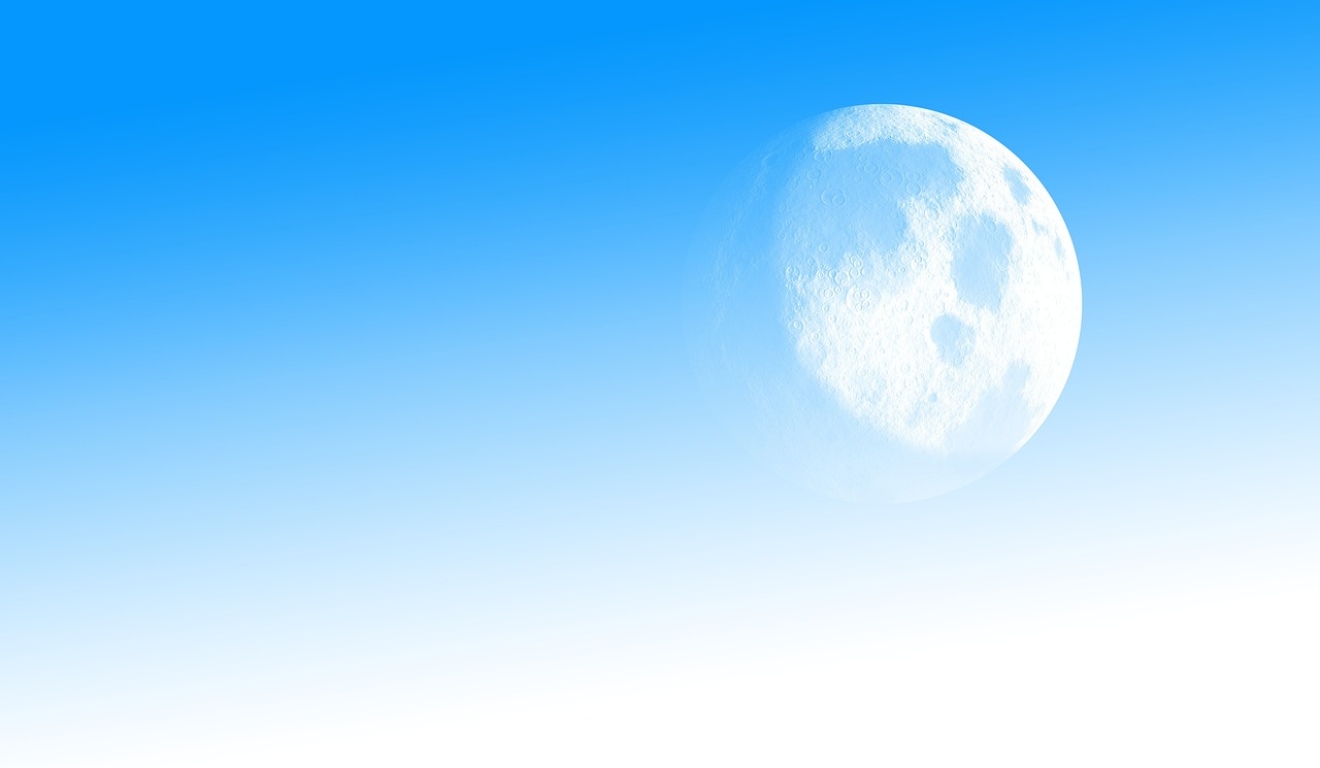 Imagem ilustrativa da lua crescente.