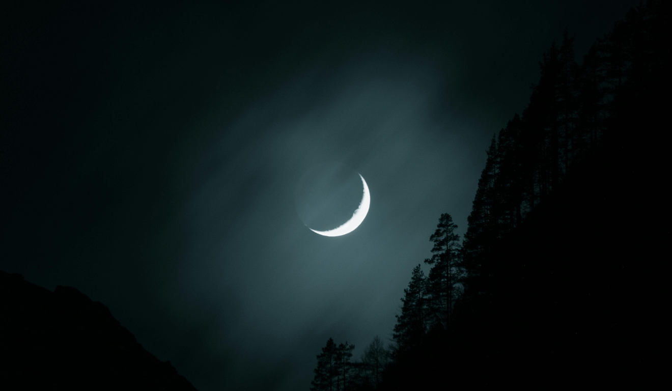 Imagem ilustrativa da lua crescente.