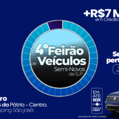 flyer de divulgação do 4º Super Feirão de Veículos de São José dos Pinhais