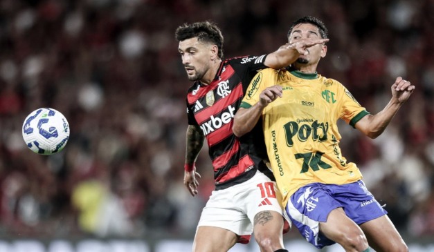 No primeiro turno o Flamengo venceu o Mirassol por 2x1.