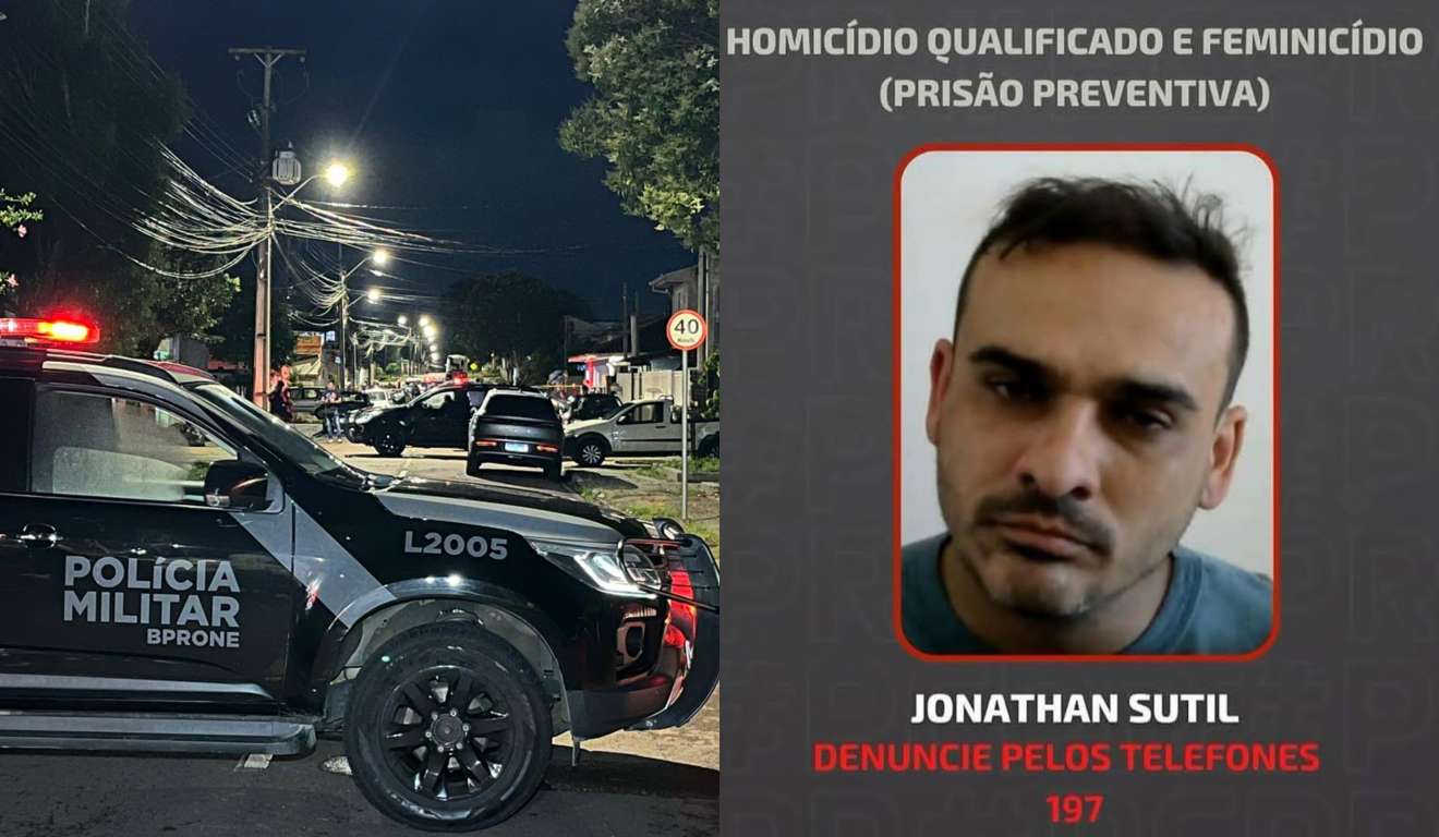 Montagem com fotos do local do confronto e do suspeito Jonathan Sutil