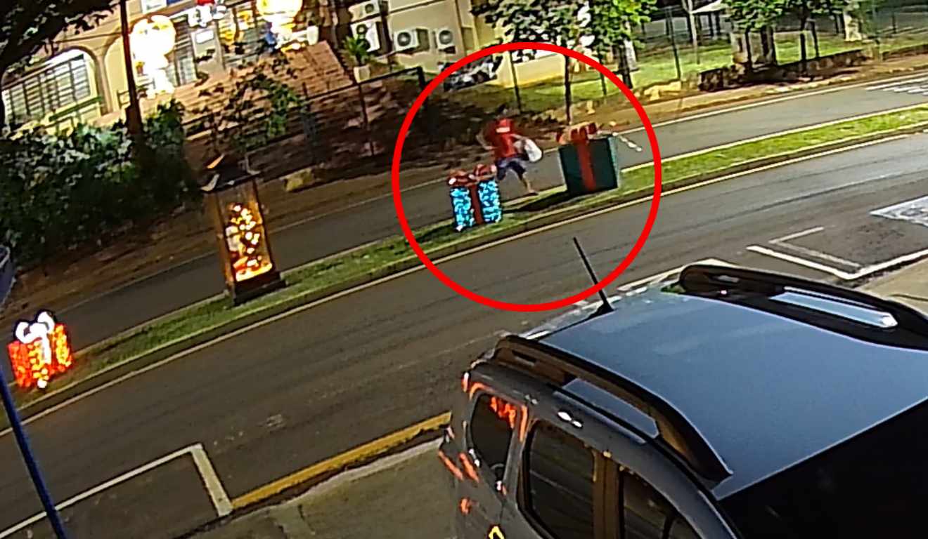 Homem flagrado furtando decoração de natal em Ibiporã