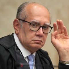 Ministro do Supremo Tribunal Federal Gilmar Mendes durante sessão no STF