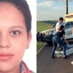 Montagem com foto de Barbara Santos da Silva e o local onde o corpo foi encontrado