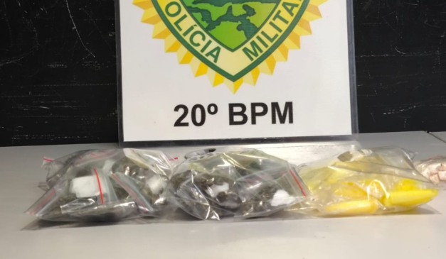 drogas apreendidas com a jovem grávida presa
