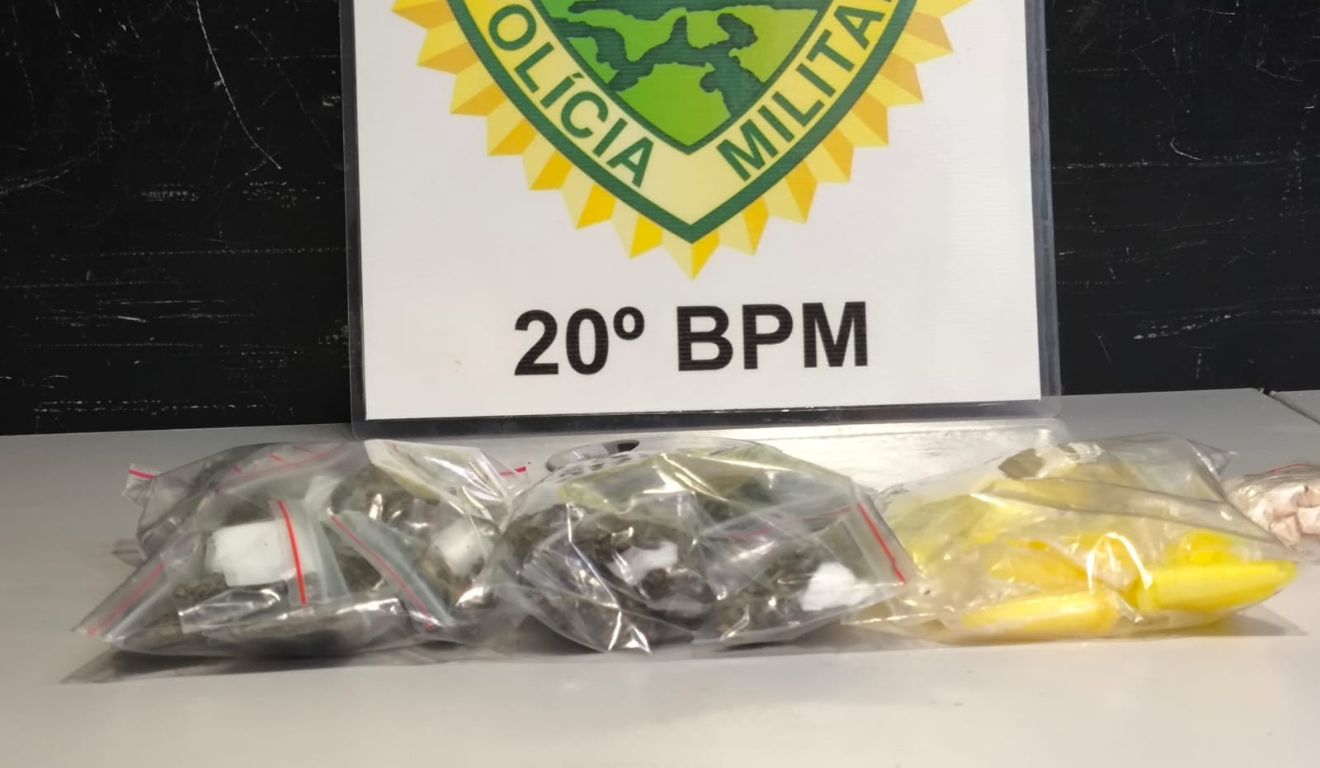 drogas apreendidas com a jovem grávida presa