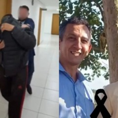 colagem com fotos do assassino e das vítimas Claudecir Costa Lima, de 52 anos, e do filho dele, Felipe Willyan Cardoso