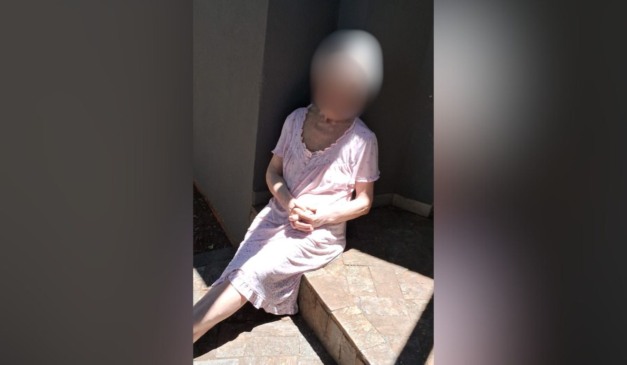 idosa que foi encontrada fora de casa