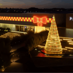 Jockey Plazza Shopping enfeitado para o Natal de 2025