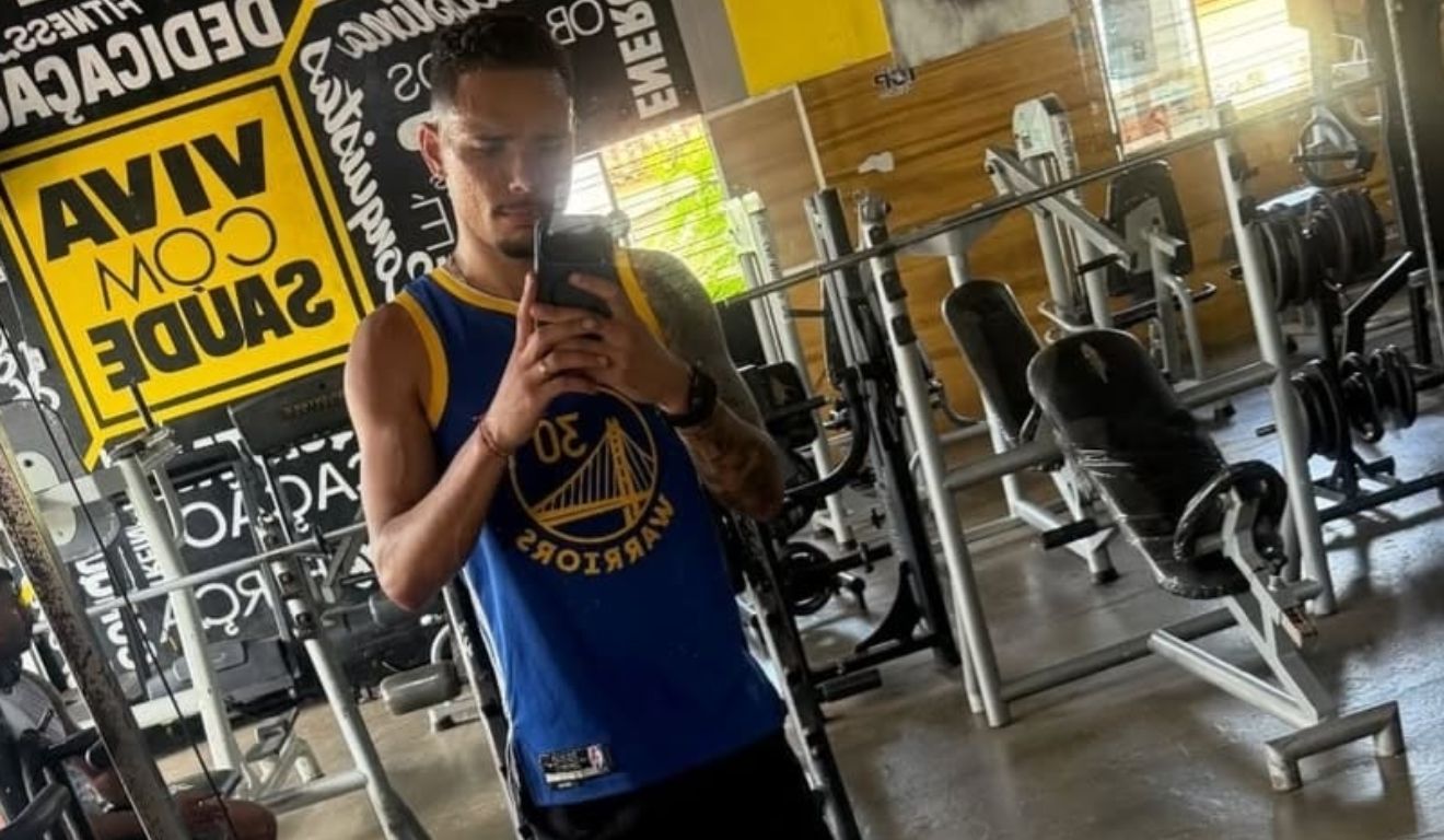 Atacante Luiz Fernando, do Athletico, registrou seu treinamento.