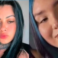 Montagem com fotos de Elisângela Gonçalves de Oliveira, de 28 anos, e Natalha Gonçalves Ribeiro, de 13.