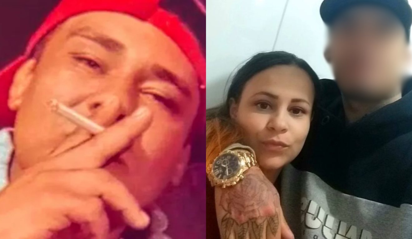 Montagem com fotos do suspeito morto Geovane Soares da Silva e da vítima Natali Souza