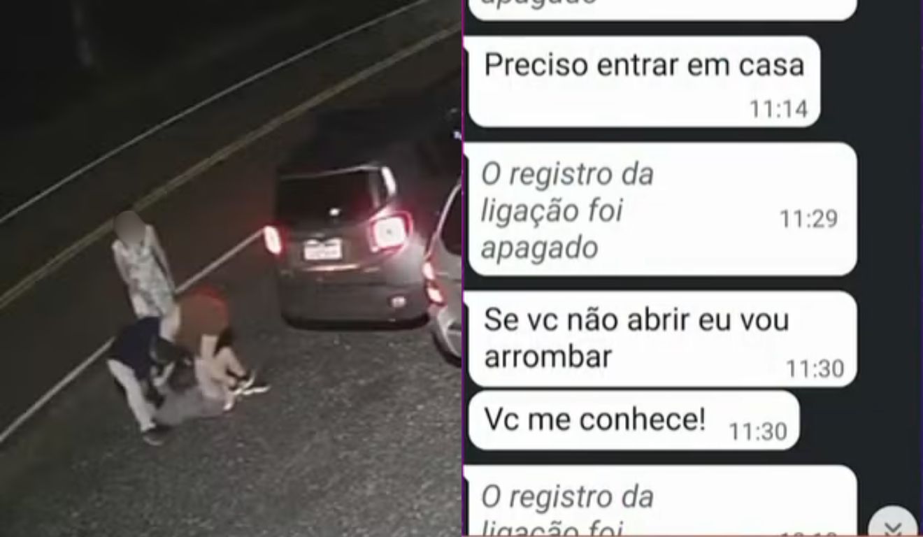 foto do momento em que o médico agride a esposa