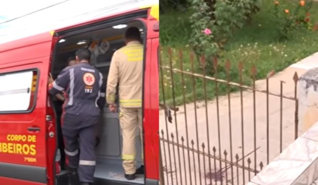 grade na qual o morador foi empalado