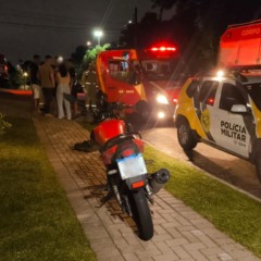 local onde o motociclista caiu e agrediu o bombeiro