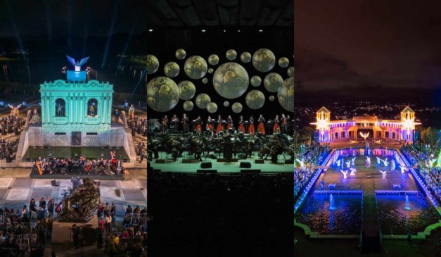 Colagem com opções culturais.