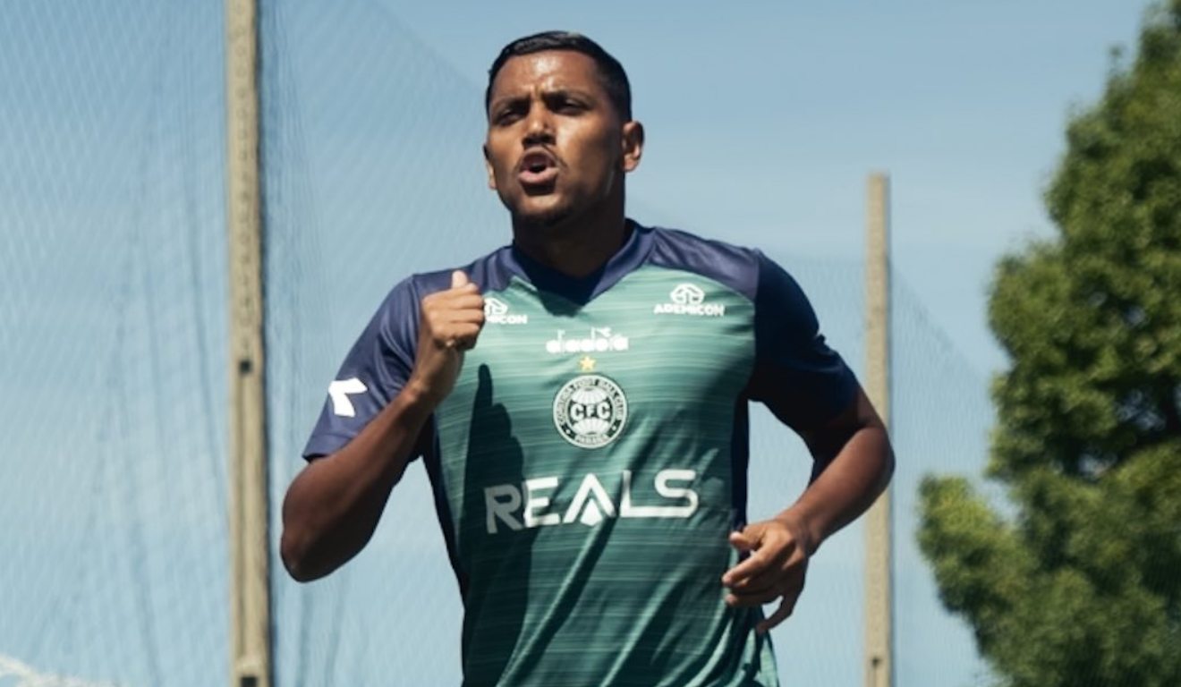 Pedro Rocha, contratado recentemente pelo Coritiba, neste domingo (28). (Foto: Gabirel Thá/Coritiba)