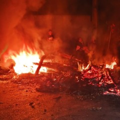 protesto realizado por moradores em Quatro Barras após falta de luz