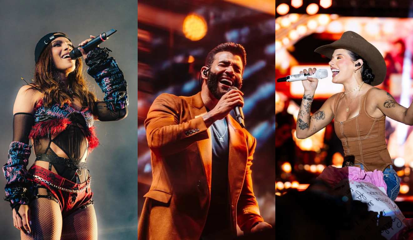 Anitta, Gusttavo Lima e Ana Castela.