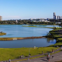 foto do parque barigui em curitiba para ilustrar a previsão do tempo de dezembro no parana