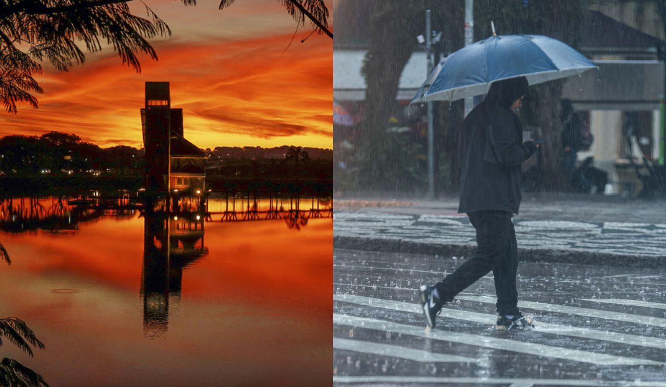 foto de calor e chuva para ilustrar temporais no paraná