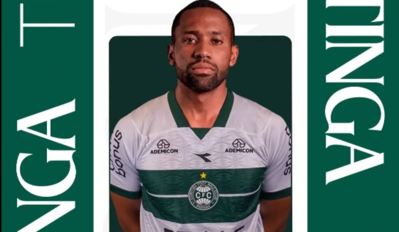 Tinga foi anunciado nesta terça-feira como novo reforço do Coritiba. (Foto: Reprodução/Coritiba)