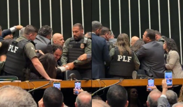 Polícia legislativa atua no plenário da Câmara dos Deputados