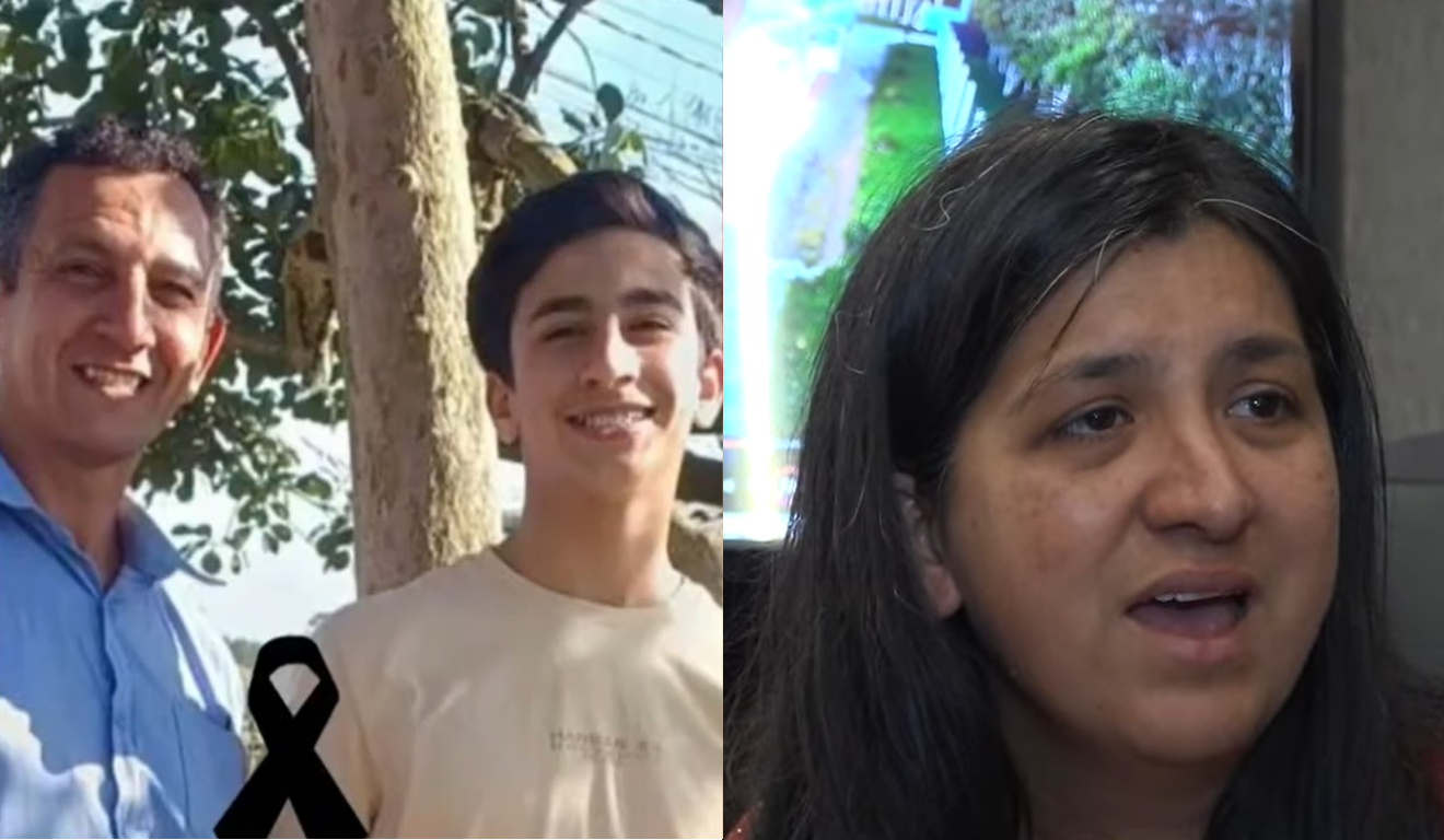 À esquerda, Claudecir e Felipe. Claudecir é um homem branco de cabelo cinza e usa uma camisa azul. Felipe é um garoto branco de cabelo preto com camiseta amarela. À direita, vemos Rosimari Costa Lima, a viúva que pediu pela prisão do suspeito de matar seu marido e seu filho. Ela é uma mulher parda de cabelo preto.