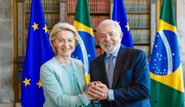 Lula e Ursula von der Leyen acordo Mercosul União Europeia