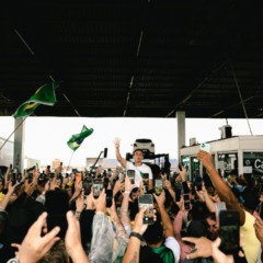 Nikolas Ferreira, durante caminhada de Minas Gerais a Brasília